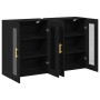 Armario de pared 2 pcs Roble negro 69.5 x 34 x 90 cm