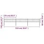 Garden fence with black steel spear points 5.1x0.6 m by vidaXL, fence panels - Ref: Foro24-277595, Price: 139,05 €, Discount: %