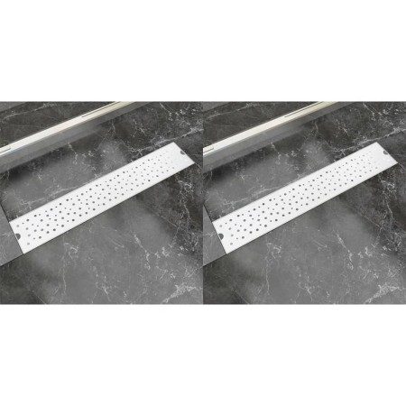 Linear shower drain 2 pcs bubble 630x140 mm stainless steel by vidaXL, Drains - Ref: Foro24-275966, Price: 82,35 €, Discount: %