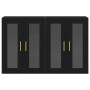 Armario de pared 2 pcs Roble negro 69.5 x 34 x 90 cm