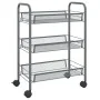 Küchenwagen 3 Ebenen Grauguss 46x26x64 cm von vidaXL, Küchen- und Speisewagen - Ref: Foro24-336324, Preis: 39,19 €, Rabatt: %
