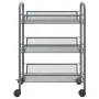 Küchenwagen 3 Ebenen Grauguss 46x26x64 cm von vidaXL, Küchen- und Speisewagen - Ref: Foro24-336324, Preis: 39,19 €, Rabatt: %