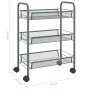 Küchenwagen 3 Ebenen Grauguss 46x26x64 cm von vidaXL, Küchen- und Speisewagen - Ref: Foro24-336324, Preis: 39,19 €, Rabatt: %