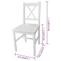 Sillas de comedor 6 unidades madera de pino blanco by vidaXL, dining chairs - Ref: Foro24-271496, Price: 273,47 €, Discount: %