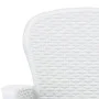 Gartentisch und Stühle 3-teilig weißer Kunststoff Rattan-Optik von vidaXL, Gartensets - Ref: Foro24-276107, Preis: 313,17 €, ...