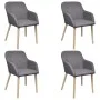 Esszimmerstühle 4 Stk. hellgrauer Stoff und massives Eichenholz von vidaXL, Essstühle - Ref: Foro24-270572, Preis: 446,09 €, ...