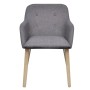 Dining chairs 4 pcs light gray fabric and solid oak wood by vidaXL, dining chairs - Ref: Foro24-270572, Price: 454,78 €, Disc...