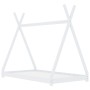 Estructura de cama infantil madera maciza pino blanco 80x160 cm de vidaXL, Cunas y camas para niños - Ref: Foro24-283359, Pre...