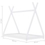 Estructura de cama infantil madera maciza pino blanco 80x160 cm de vidaXL, Cunas y camas para niños - Ref: Foro24-283359, Pre...