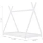 Kinderbettgestell aus massivem weißem Kiefernholz 80x160 cm von vidaXL, Kinderbetten und Betten für Kinder - Ref: Foro24-2833...