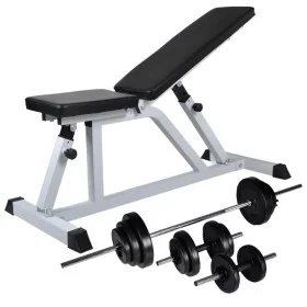 Weight bench with weights and dumbbells 30.5 kg by vidaXL, Weight lifting machines - Ref: Foro24-275350, Price: 207,90 €, Dis...