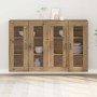 Armario de pared 2 pcs Roble artisan 69.5 x 34 x 90 cm