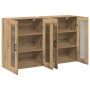 Armario de pared 2 pcs Roble artisan 69.5 x 34 x 90 cm