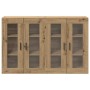 Armario de pared 2 pcs Roble artisan 69.5 x 34 x 90 cm