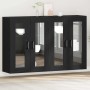 Armario de pared 2 pcs Roble negro 69.5 x 34 x 90 cm