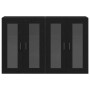Armario de pared 2 pcs Roble negro 69.5 x 34 x 90 cm