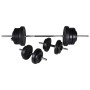 Exercise bench with weight support, dumbbells and dumbbells 60.5 kg by vidaXL, Weight lifting machines - Ref: Foro24-275361, ...