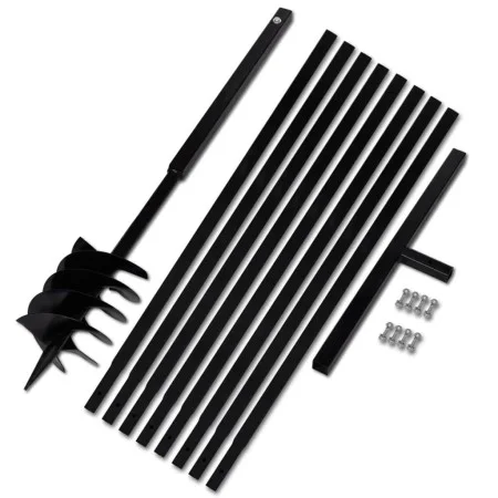 Earth Auger with 180 mm Handle and 9 m Steel Extension Tube by vidaXL, Helical augers - Ref: Foro24-270532, Price: 124,04 €, ...
