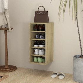 Schuhregalschrank aus Sonoma-Eichensperrholz, 31,5 x 35 x 70 cm von vidaXL, Schuhregale und Schuhorganisatoren - Ref: Foro24-...
