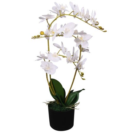 Planta artificial orquídea con macetero 65 cm blanca en Flora artificial | Comprar online en Foro24