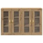 Armario de pared 2 pcs Roble artisan 69.5 x 34 x 90 cm