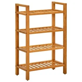Shoerack with 4 solid oak wood shelves 50x27x80 cm by vidaXL, Shoe racks and shoe organizers - Ref: Foro24-331746, Price: 104...