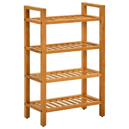 Shoerack with 4 solid oak wood shelves 50x27x80 cm by vidaXL, Shoe racks and shoe organizers - Ref: Foro24-331746, Price: 104...