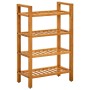 Shoerack with 4 solid oak wood shelves 50x27x80 cm by vidaXL, Shoe racks and shoe organizers - Ref: Foro24-331746, Price: 106...