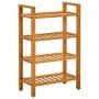 Shoerack with 4 solid oak wood shelves 50x27x80 cm by vidaXL, Shoe racks and shoe organizers - Ref: Foro24-331746, Price: 104...
