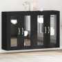 Armario de pared 2 pcs Roble negro 69.5 x 34 x 90 cm