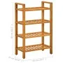 Shoerack with 4 solid oak wood shelves 50x27x80 cm by vidaXL, Shoe racks and shoe organizers - Ref: Foro24-331746, Price: 104...
