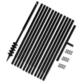 Earth Drill With Handle 80 mm With Extension Tube 13 M Steel by vidaXL, Helical augers - Ref: Foro24-270541, Price: 162,26 €,...
