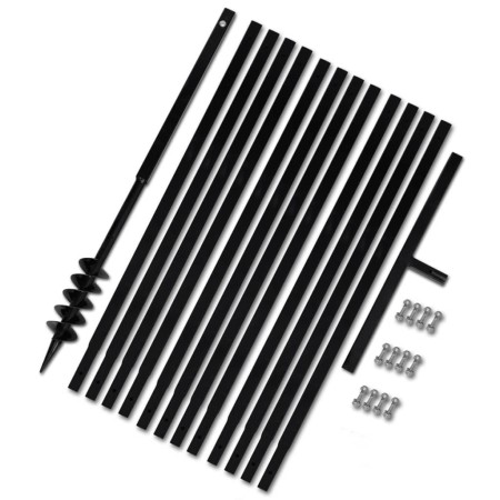 Earth Drill With Handle 80 mm With Extension Tube 13 M Steel by vidaXL, Helical augers - Ref: Foro24-270541, Price: 162,26 €,...