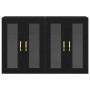 Armario de pared 2 pcs Roble negro 69.5 x 34 x 90 cm