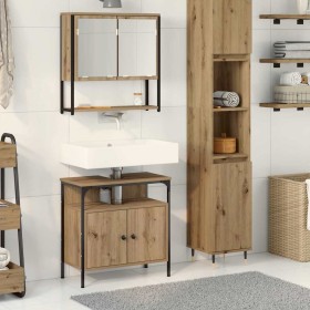 Juego de muebles de baño 2 pcs Marrón 60 x 30 x 60 cm