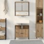 Juego de muebles de baño 2 pcs Marrón 60 x 30 x 60 cm