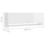 Sperrholzschrank glänzend weiß 100x32,5x35 cm von vidaXL, Kleiderschränke - Ref: Foro24-808239, Preis: 63,85 €, Rabatt: %