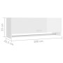 Sperrholzschrank glänzend weiß 100x32,5x35 cm von vidaXL, Kleiderschränke - Ref: Foro24-808239, Preis: 64,93 €, Rabatt: %