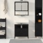 Juego de muebles de baño con puerta 2 pcs Negro 60 x 30 x 60 cm