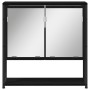 Juego de muebles de baño con puerta 2 pcs Negro 60 x 30 x 60 cm