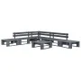 Set de muebles de palets para jardín 6 piezas madera gris de vidaXL, Conjuntos de jardín - Ref: Foro24-276318, Precio: 333,48...