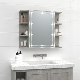 Concrete gray furniture with mirror and LED lights 70x16.5x60 cm by vidaXL, bathroom vanities - Ref: Foro24-808877, Price: 70...