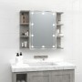 Concrete gray furniture with mirror and LED lights 70x16.5x60 cm by vidaXL, bathroom vanities - Ref: Foro24-808877, Price: 70...