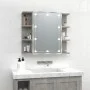 Concrete gray furniture with mirror and LED lights 70x16.5x60 cm by vidaXL, bathroom vanities - Ref: Foro24-808877, Price: 69...