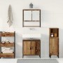 Juego de muebles de baño 2 pcs Marrón 60 x 30 x 60 cm
