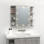 Concrete gray furniture with mirror and LED lights 70x16.5x60 cm by vidaXL, bathroom vanities - Ref: Foro24-808877, Price: 70...