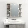 Concrete gray furniture with mirror and LED lights 70x16.5x60 cm by vidaXL, bathroom vanities - Ref: Foro24-808877, Price: 69...