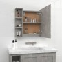Concrete gray furniture with mirror and LED lights 70x16.5x60 cm by vidaXL, bathroom vanities - Ref: Foro24-808877, Price: 70...