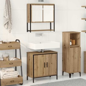 Juego de muebles de baño 2 pcs Marrón 60 x 30 x 60 cm
