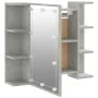Concrete gray furniture with mirror and LED lights 70x16.5x60 cm by vidaXL, bathroom vanities - Ref: Foro24-808877, Price: 69...